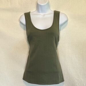 F-89 Lucky‎ Brand Olive Green Pullover Summer Tank Top Size L